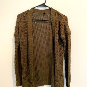 Brown throw over